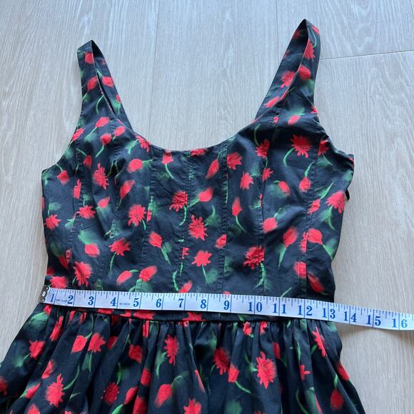 J Crew Fit And Flare Mini Dress In Painted Daisy Print Size 4 - Picture 8 of 13